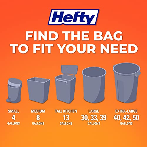 Hefty 4 Gallon Small Trash Bags, Fabuloso Lavender Scent, 52 Count Drawstring