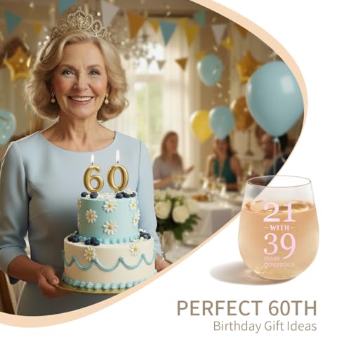 60th Birthday Wine Glass - Funny 15oz Gift for Women Born in 1966
