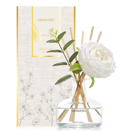 Floral Reed Diffuser Set, 7.1oz Long Lasting Home Fragrance with 7 Sticks