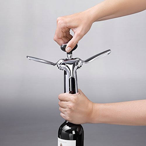 OXO Steel Winged Corkscrew - Easy-to-Use Wine Bottle Opener with Soft Knob