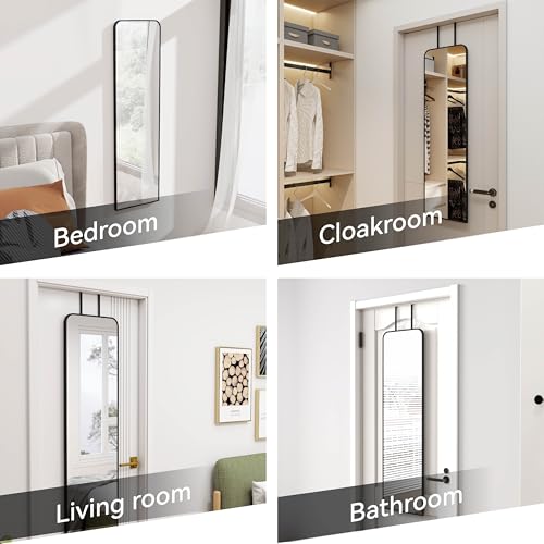 47x14-Inch Full Length Mirror, Over-the-Door or Wall-Mounted Dressing Mirror