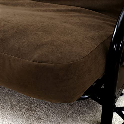 Soft Micro Suede Futon Cover with 3-Sided Zipper - Chocolate Brown