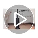 Toilet Brush and Holder Set with 16" Long Handle & Covered Base - Black
