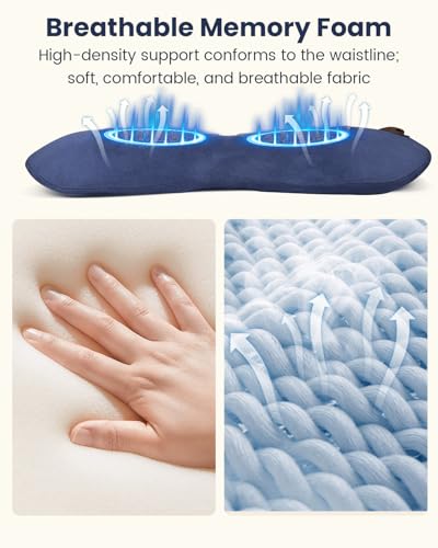 3-in-1 Wireless Lower Back Massager with Heat & Vibration
