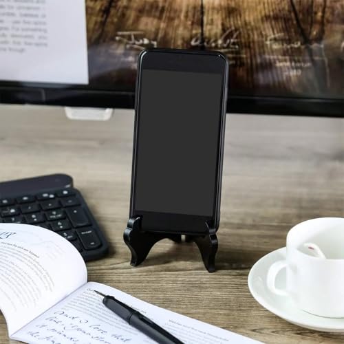 4-Pack Wooden Display Easels, 7-Inch Black Plate Stands for Decor