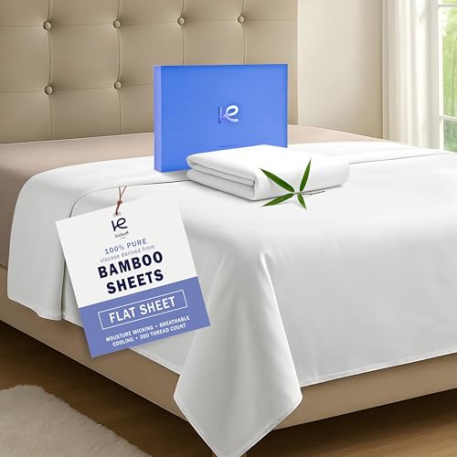 King Size Flat Sheet - 100% Organic Viscose Bamboo Cooling Top Sheet
