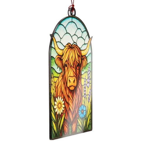 Highland Cow Christmas Ornament - Rustic Farmhouse Holiday Decor, Farm Animal Gift