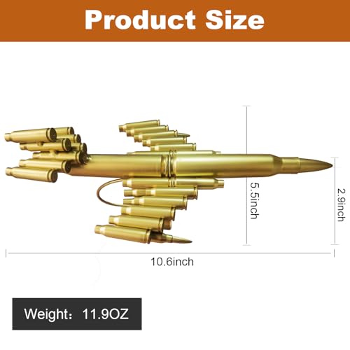 Handcrafted Metal Airplane Model - Bullet Shell Style Aircraft Decor