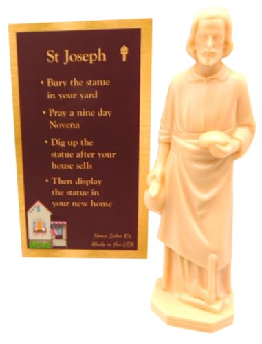 Saint Joseph House Selling Statue Kit with Prayer Card & Novena Guide