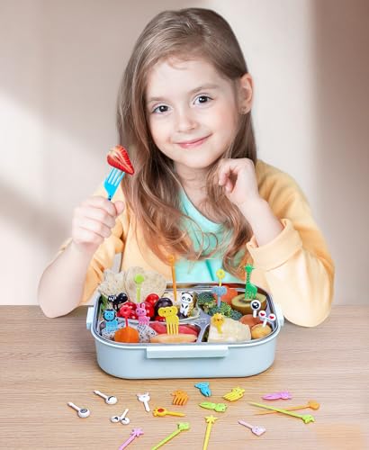 150PCS Animal Food Picks for Kids, Reusable Bento Lunch Box Accessories