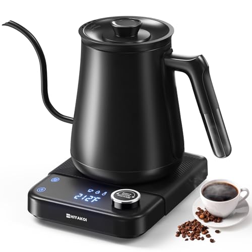Electric Gooseneck Kettle with Precise Temperature Control, 0.8L