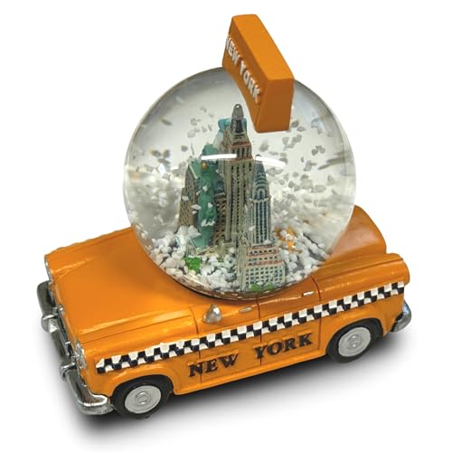 NYC Taxi Snow Globe - 2.5 Inch Mini New York City Souvenir