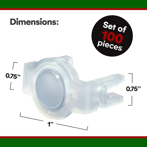 100 Pack Magnetic Christmas Light Clips for Outdoor String Lights