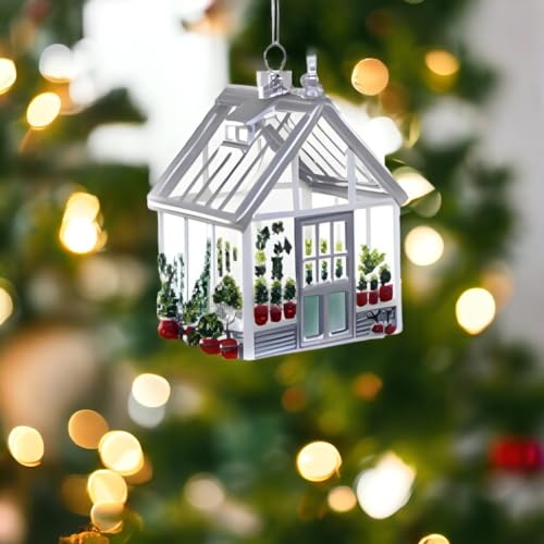Cody Foster Silver Reclaimed Greenhouse Ornament – Detailed Miniature Garden Decor