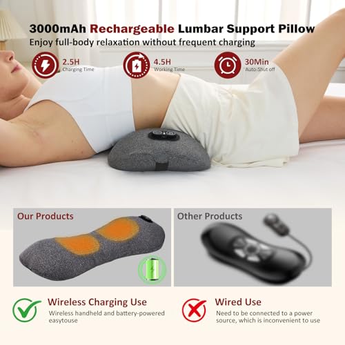3-in-1 Back Massager with Heat & Vibration for Lumbar Support