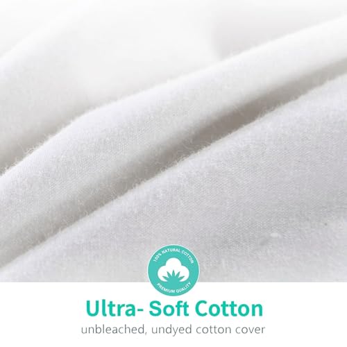 APSMILE Organic Cotton Down Feather Comforter - All Season King Duvet Insert