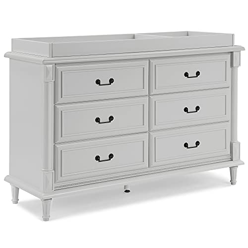 6-Drawer Nursery Dresser with Removable Changing Top, Moonstruck Grey