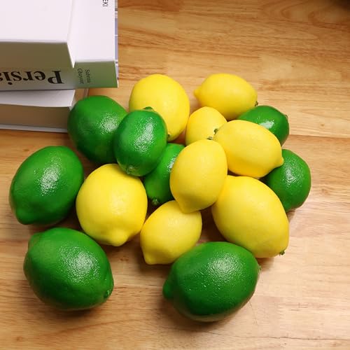 12PCS Realistic Artificial Lemons for Home Decor & Crafts
