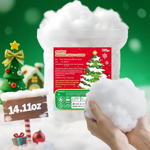 Fluffy Artificial Snow Fiber for Christmas Tree & Village Decor