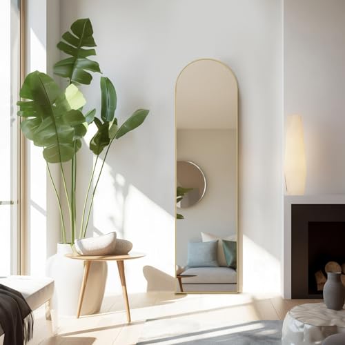 Arched Full Length Mirror 16"x59" - Floor Standing & Wall Mounted Body Mirror