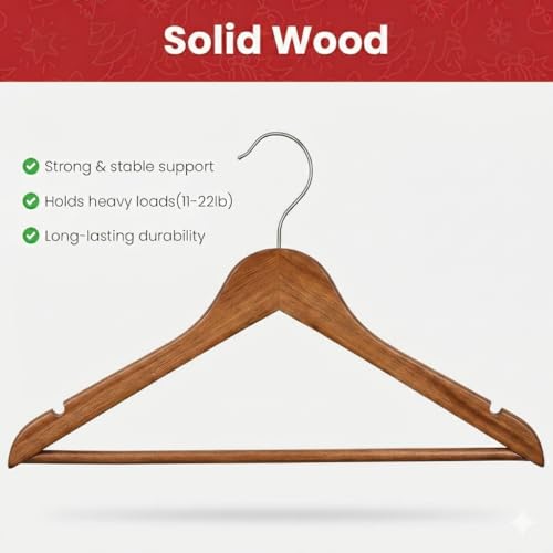Double-Sided Wrapping Paper Organizer with Wooden Hanger and Pockets