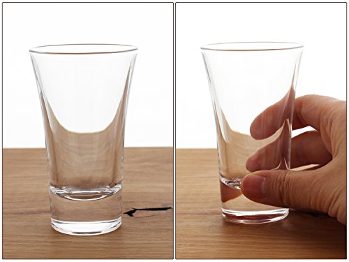 Japanese Glass Sake Cups - 3.4 fl oz Cold Sake Glass Set of 6, Dishwasher Safe