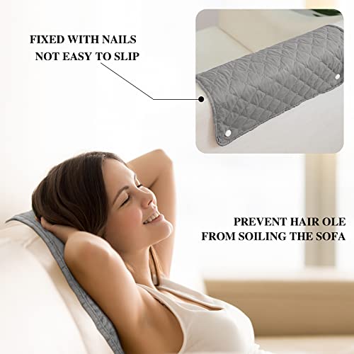 Recliner Headrest Protector Cover for Sofa and Chair - Light Gray