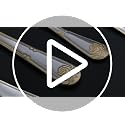 MUJINON 18/0 Stainless Steel Silverware Set for 4 with Gold Accents - 20 Piece Flatware for Formal Dining & Gift