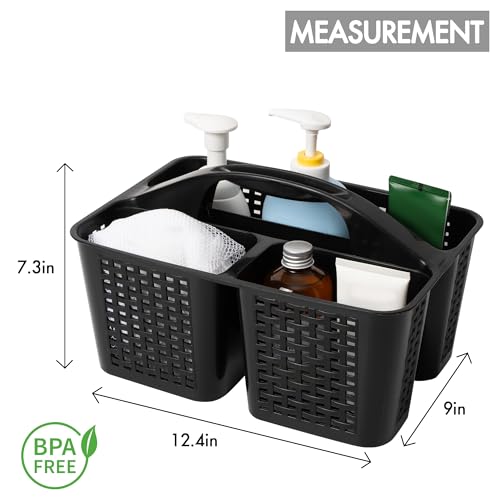 Tiawudi Portable Shower Caddy with Handle & Drainage Holes, Plastic Storage Basket