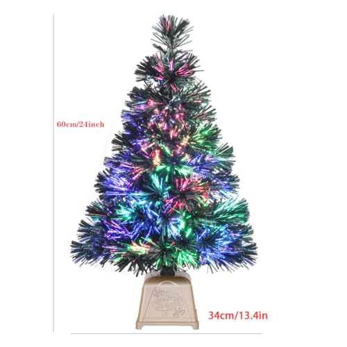 e crafty 24in Pre-lit Mini Fiber Optic Christmas Tree – Green (Tabletop)