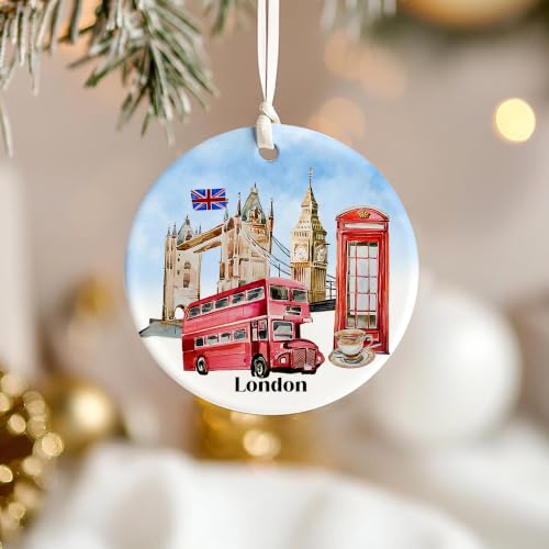 London Christmas Ornament - England Travel Souvenir Gift