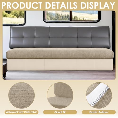 Waterproof RV Dinette Cushion Covers - Washable Seat Slipcovers
