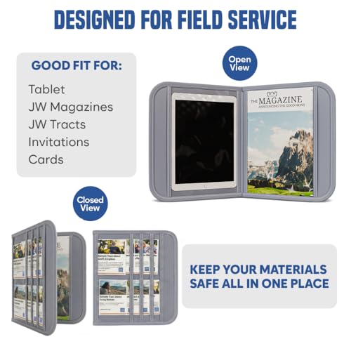 Ministry Field Service Organizer Bag for Tablets, Magazines and Tracts