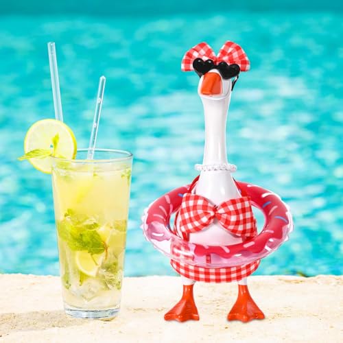 Summer Bikini Outfit Set for 7-Inch Desk Goose Figurine with Accessories