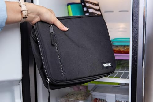 PackIt Freezable Classic Lunch Box - Black with Built-in Ice Packs