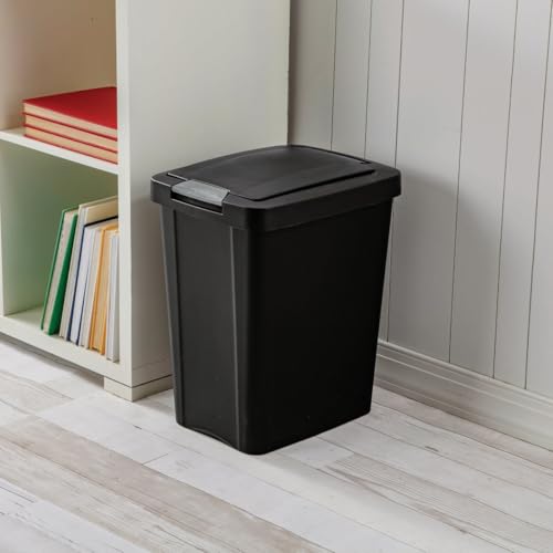 7.5 Gallon Slim TouchTop Wastebasket Black Trash Can
