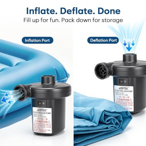 Portable Electric Air Pump for Inflatables - Quick-Fill AC/DC Inflator Deflator