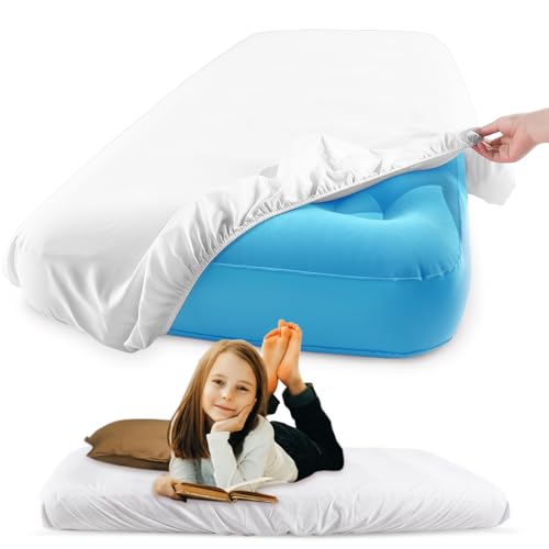 Soft Microfiber Fitted Sheet for Kids Air Mattress, 62 x 35 Inch, White