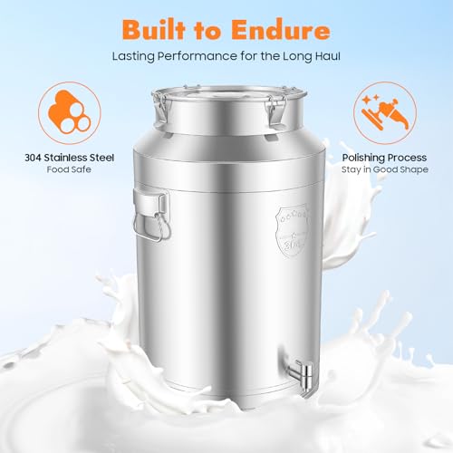 20 Gallon Stainless Steel Food & Beverage Dispenser with Spigot & Locking Lid