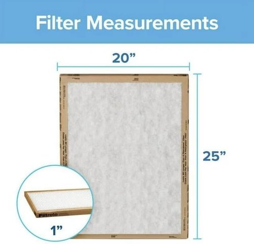 Filtrete 20x25x1 Air Filter - 3M MERV 1 HVAC AC Furnace Replacement | 6-Pack (Actual Size 19.69x24.69x0.88 in)