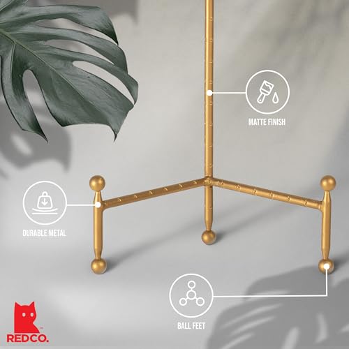 14-Inch Gold Tripod Tabletop Easel for Plates, Art, and Books