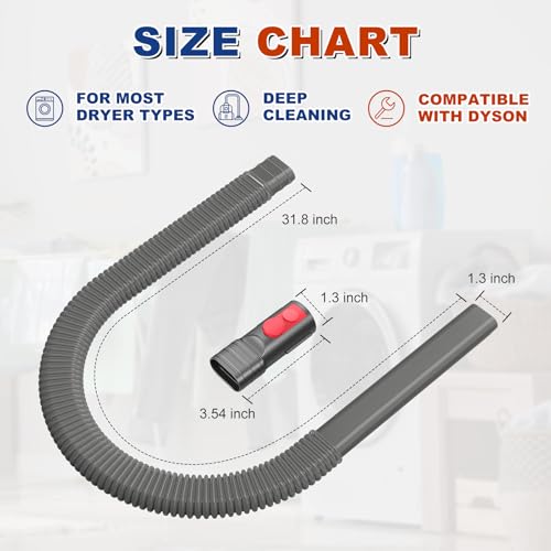 Dryer Vent Cleaner Vacuum Attachment Kit for Cordless Vacuums