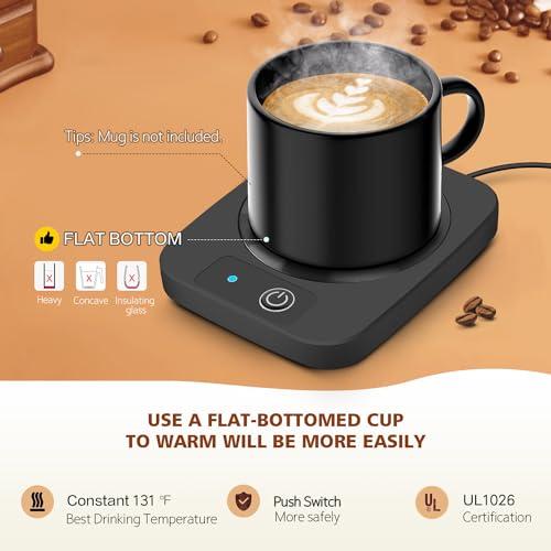 Lesipee A20 Electric Coffee Mug Warmer Desk Heater for Office & Home