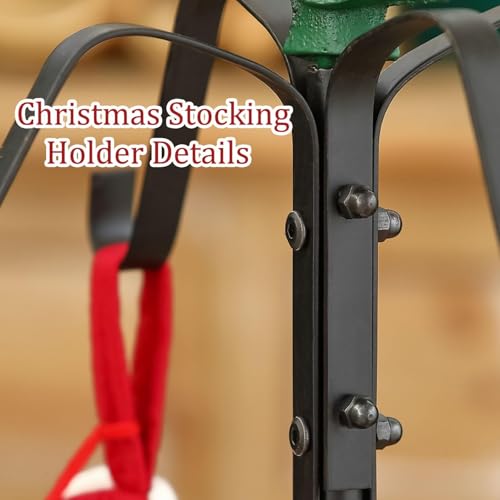 Christmas Stocking Holder Stand for Floor Metal 55“H with 8 Hooks