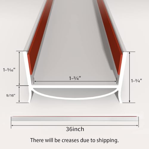 PVC Door Draft Stopper & Bottom Seal Strip - 36" Cuttable Sweep (2 Pack, White)