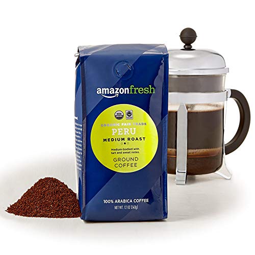 Organic Fair Trade Peru Ground Coffee Medium Roast 12 Ounce