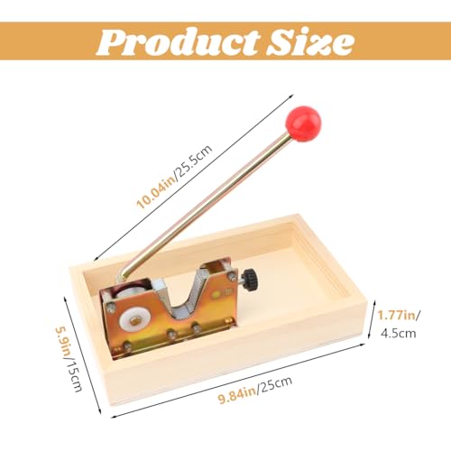 Heavy Duty Nut Cracker with Wooden Base & 4 Stainless Steel Picks - Adjustable Leverage Tool for All Nuts