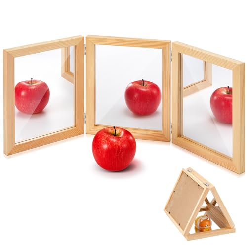 Foldable 3-Panel Montessori Learning Mirror for Classroom and Home Use