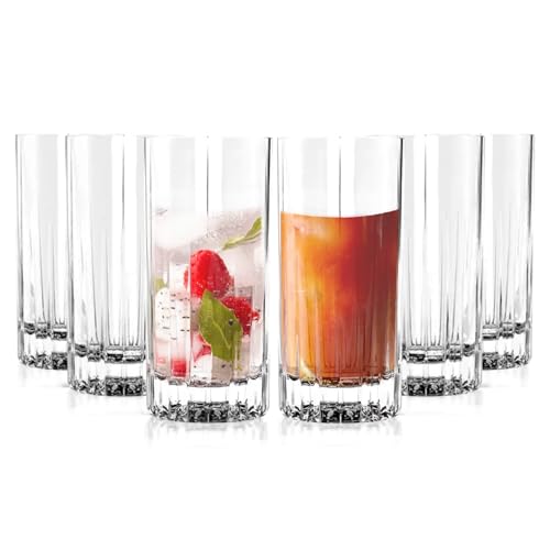 LEMONSODA 11.5oz Crystal Cut Old Fashioned Glass Set of 6 - Premium Lead-Free Rocks Glasses for Cocktails
