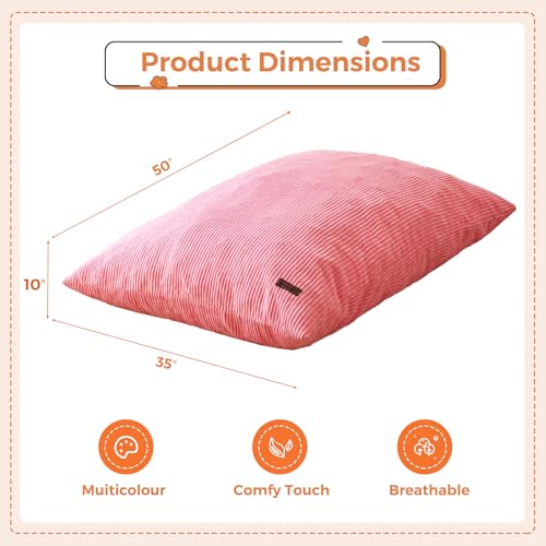 Kids 3-in-1 Convertible Bean Bag Chair & Floor Sofa Lounger, Corduroy Cover